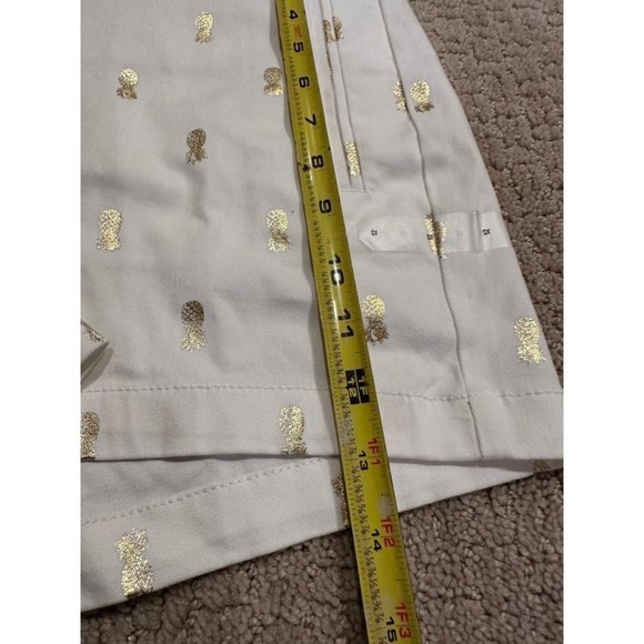 New ANA Approach Women's Twill Shorts Size 12 White Gold Pineapple Print $30 - Picture 6 of 7